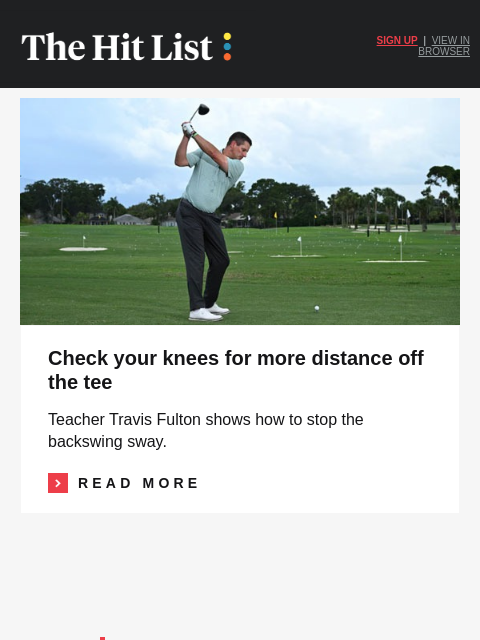 golfdigest newsletter: Keegan stressed about ‘biggest decision of my life...