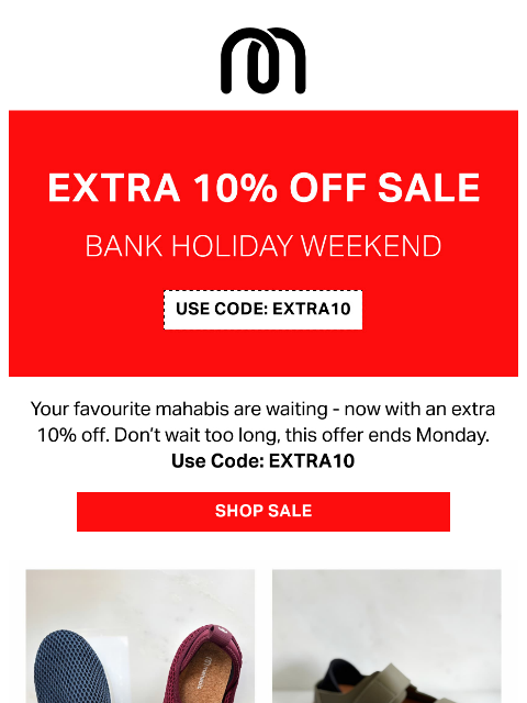 mahabis newsletter: Extra 10% off Sale
