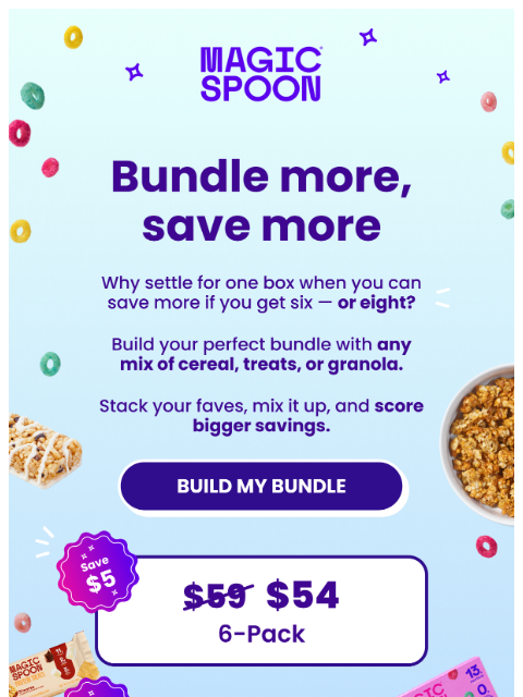magicspoon newsletter: 👛 Save $5 or $10 — your choice