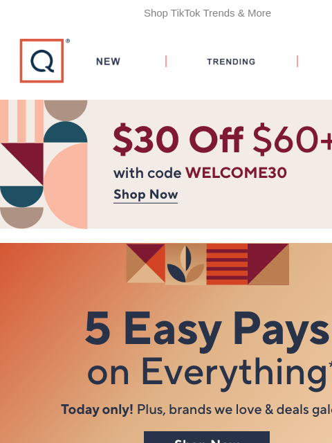 qvcemail newsletter: Today: 5 Easy Pays on Everything