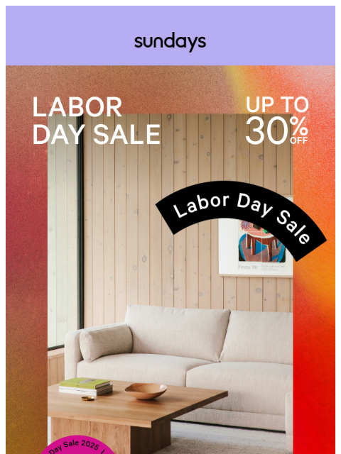 sundays-company newsletter: Up to 30% off is ON 🎉