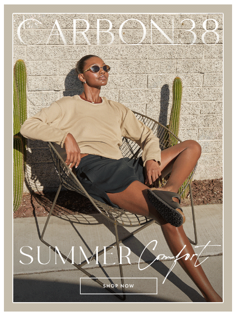 carbon38 newsletter: Sweats in the Summer?