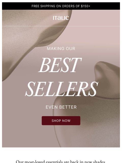 italic newsletter: Fan Favorites, Now Restocked