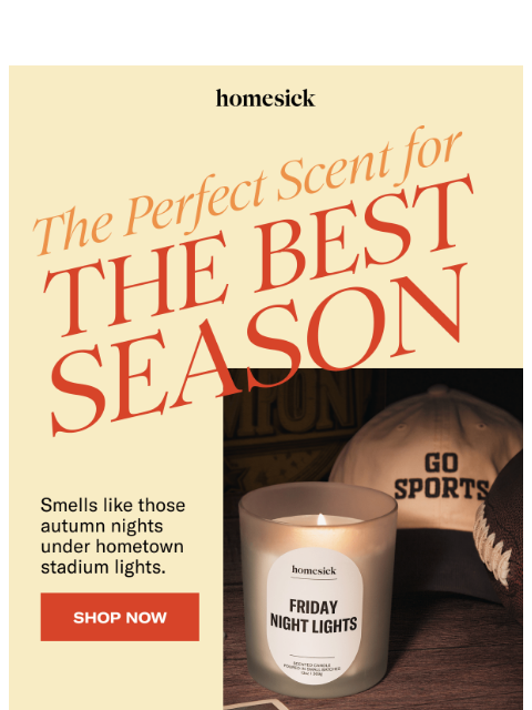 homesick newsletter: NEW SCENT: Friday Night Lights