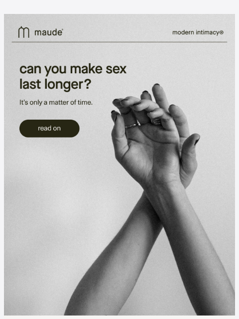 getmaude newsletter: take it slow.