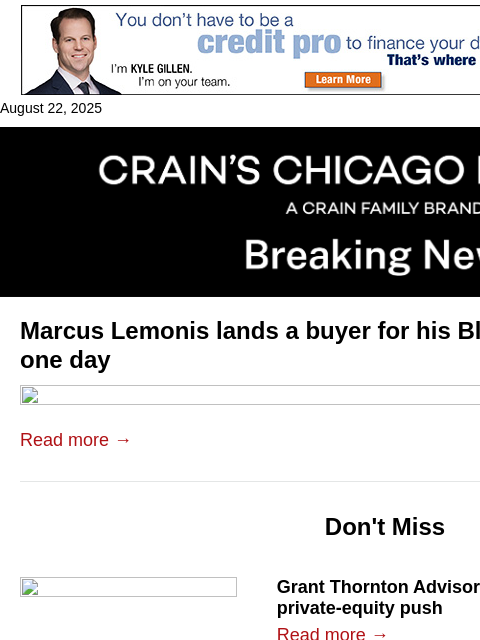 crainalerts newsletter: Marcus Lemonis lands condo buyer in a day