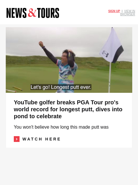 golfdigest newsletter: Major champ calls out 'unplayable' playoff host si...