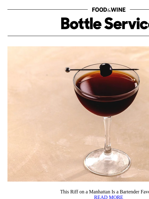 foodandwine newsletter: This Riff on a Manhattan Is a Bartender Favorite