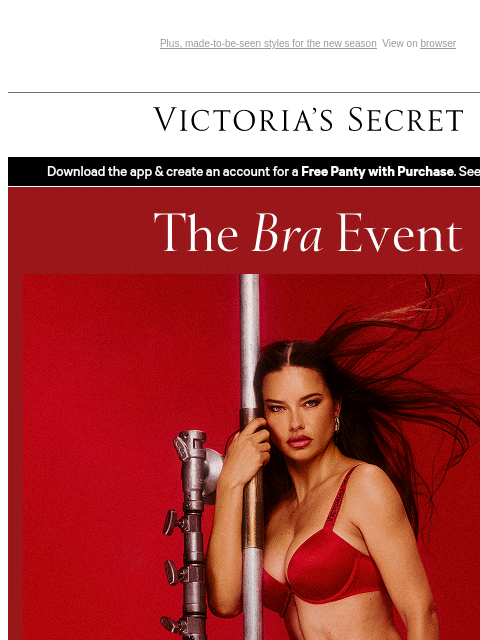 victoriassecret newsletter: Buy 2 Bras, Get 1 FREE + 5/$45 Panties