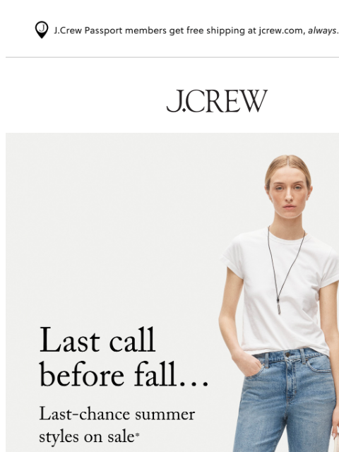 jcrew newsletter: End of summer sale, happening now