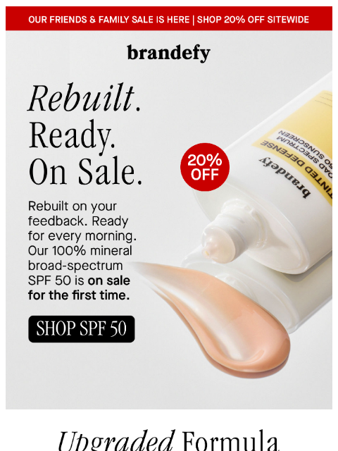 brandefyskin newsletter: First time on sale 👀