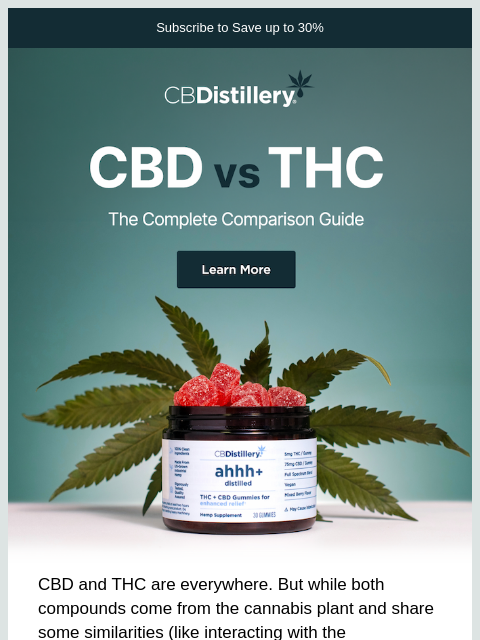 thecbdistillery newsletter: What is the difference between CBD and THC?