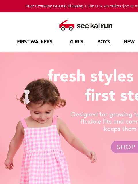 seekairun newsletter: First Steps Look Good in These