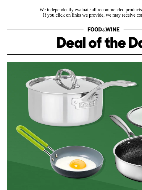 foodandwine newsletter: Bye, Bye, Microplastics — These Cookware Deals Are...