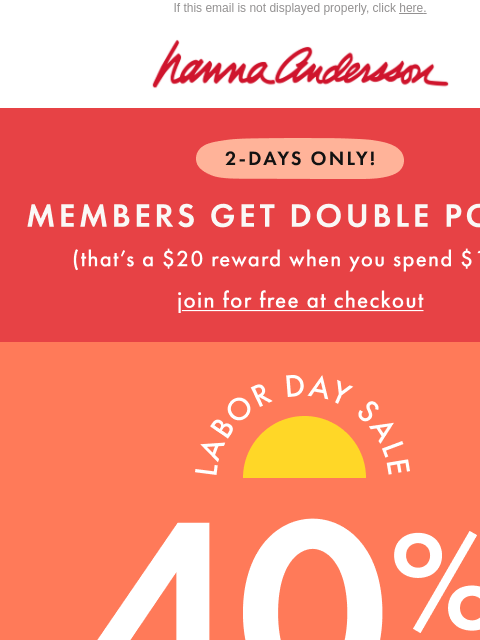 hannaandersson newsletter: 40% Off Sitewide | NEW Halloween & More!