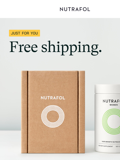 nutrafol newsletter: Free shipping every month