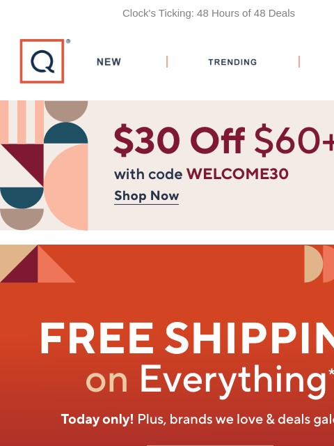 qvcemail newsletter: Today! Free Shipping & Brands on Sale