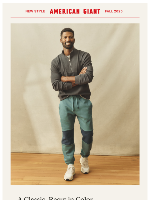 american-giant newsletter: Introducing the Patch Classic Sweatpant