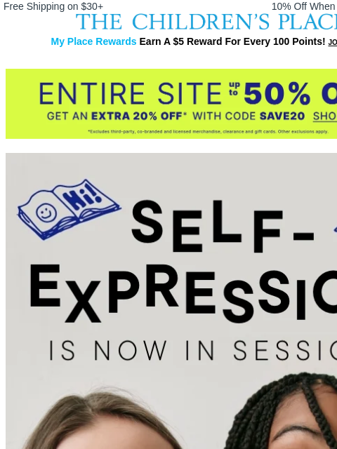 childrensplace newsletter: Back-to-School Styles that Match Your Vibe 🍎