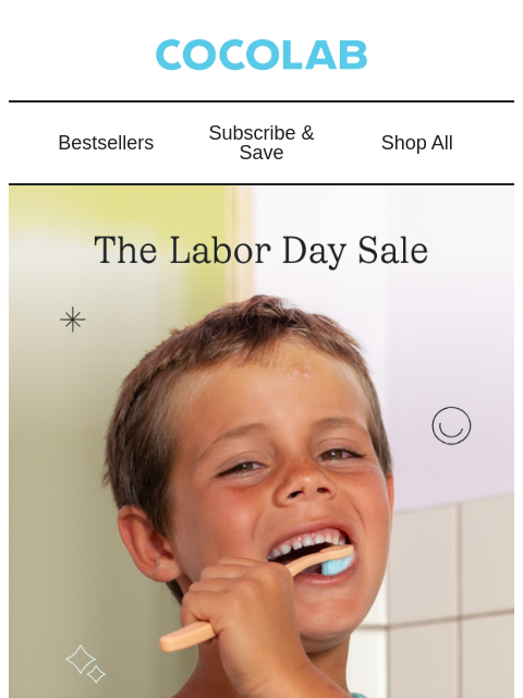 cocolab newsletter: The Labor Day Sale you need