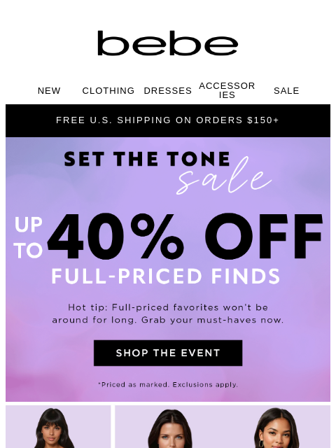 bebe newsletter: PSA: The cutest fall finds are up to 40% off 💖