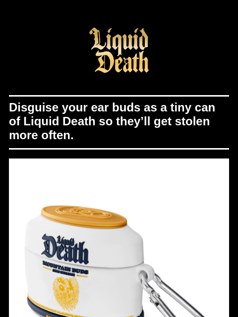 liquiddeath newsletter: Mountain Buds Carry Case
