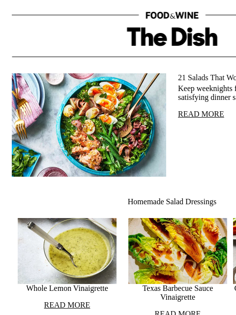 foodandwine newsletter: 21 Salads That Would Satisfy Even Skeptics