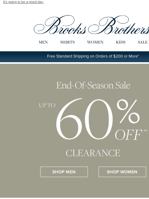 brooksbrothers newsletter: Shop styles up to 60% off today