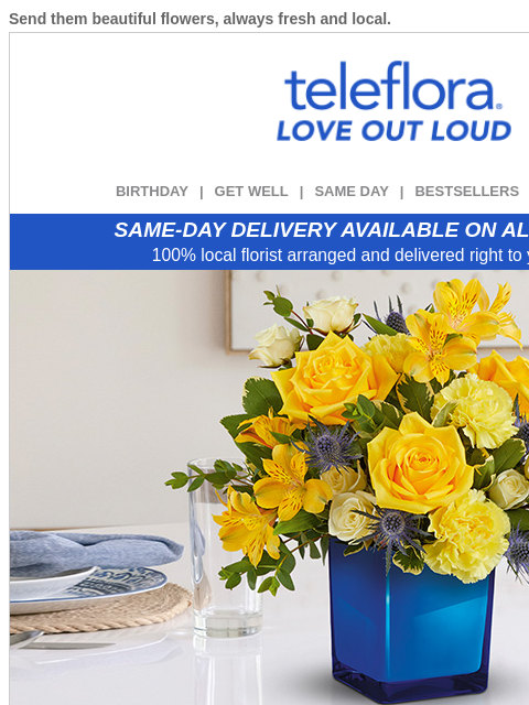 teleflora newsletter: Send Summer Fun 🌞 20% Off Now
