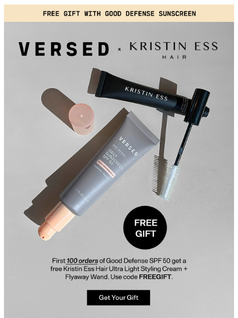versedskin newsletter: Limited time only, gift on us