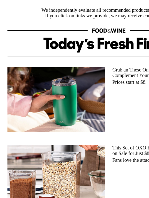 foodandwine newsletter: Snag These OXO Food Containers While They're $8 Ap...