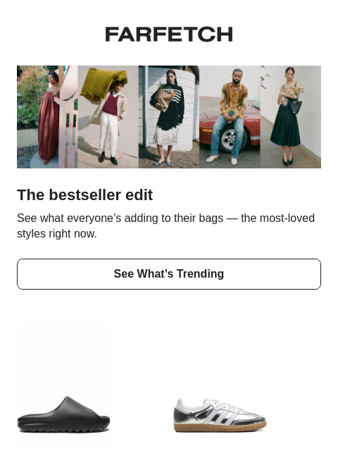 farfetch newsletter: The bestseller edit