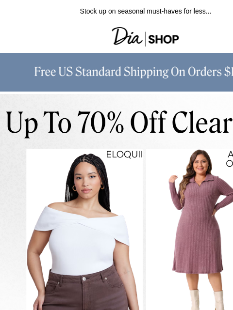 dia newsletter: Up to 70% off Fall Faves❣️