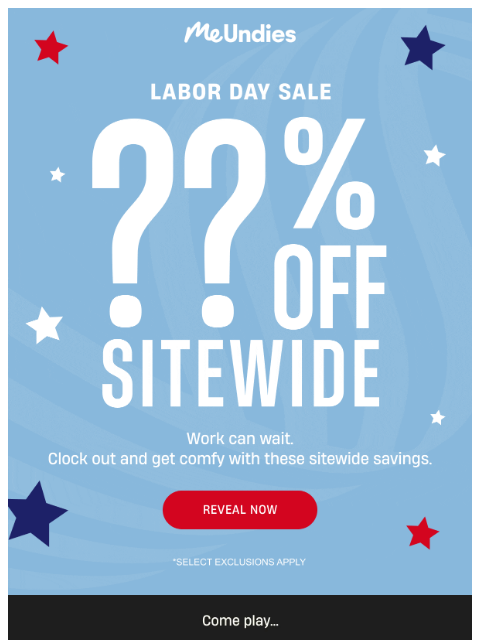 meundies newsletter: LABOR DAY SALE! 🇺🇸