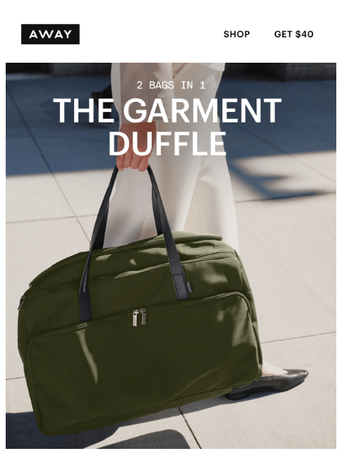 awaytravel newsletter: Summer’s 2-in-1 bag for events galore