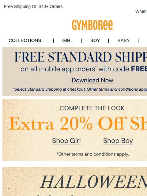 gymboree newsletter: New! Halloween Looks Have Arrived