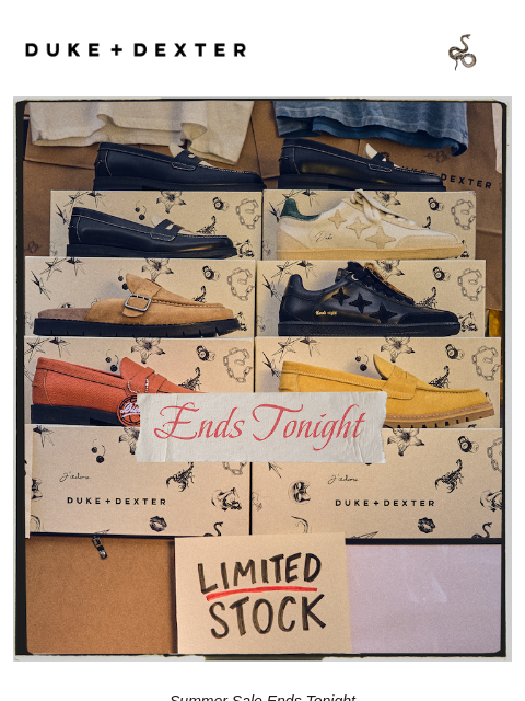 dukeanddexter newsletter: EXTRA 15% OFF | Summer Sale Ends Tonight