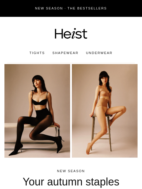 heist-studios newsletter: Light autumn-ready layers