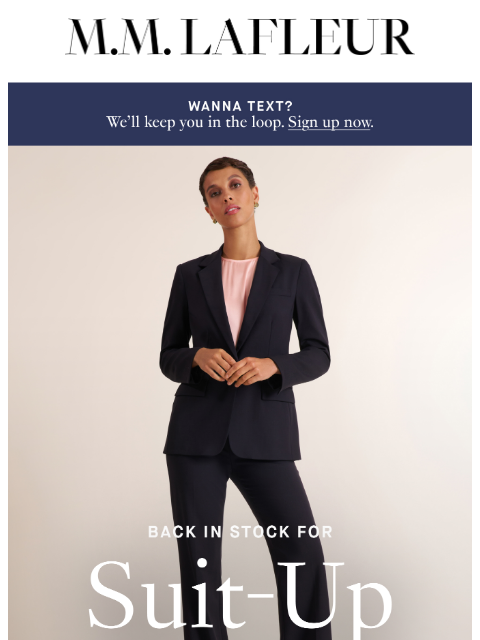 mmlafleur newsletter: Did someone say suit up?