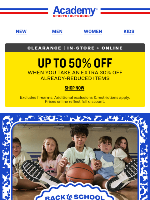 academy newsletter: CLEARANCE | Here's How to Save up to 50%!