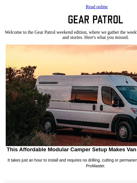 gearpatrol newsletter: Building a Camper Van Just Got Easier