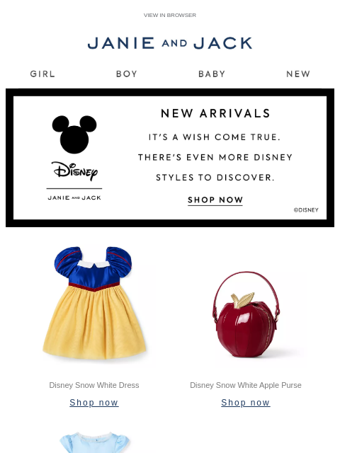 janieandjack newsletter: More Disney styles have arrived