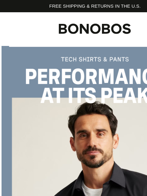 bonobos newsletter: Athletic Comfort, Professional Looks