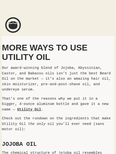 There's more to this moisturizing oil than meets the eye (or beard) ͏ ͏ ͏ ͏ ͏ ͏ ͏ ͏ ͏ ͏ ͏ ͏ ͏ ͏ ͏ ͏ ͏ ͏ ͏ ͏ ͏ ͏ ͏ ͏ ͏ ͏ ͏ ͏ ͏ ͏ ͏ ͏ ͏ ͏ ͏ ͏ ͏ ͏ ͏ ͏ ͏ ͏ ͏ ͏ ͏ ͏ ͏ ͏ ͏ ͏ ͏ ͏ ͏ ͏ ͏ ͏ ͏ ͏ ͏ ͏ ͏ ͏ ͏ ͏ ͏