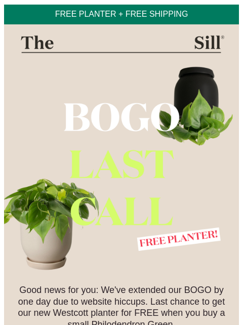 Your last chance (really!) to snag our newest planter on us ͏ ͏ ͏ ͏ ͏ ͏ ͏ ͏ ͏ ͏ ͏ ͏ ͏ ͏ ͏ ͏ ͏ ͏ ͏ ͏ ͏ ͏ ͏ ͏ ͏ ͏ ͏ ͏ ͏ ͏ ͏ ͏ ͏ ͏ ͏ ͏ ͏ ͏ ͏ ͏ ͏ ͏ ͏ ͏ ͏ ͏ ͏ ͏ ͏ ͏ ͏ ͏ ͏ ͏ ͏ ͏ ͏ ͏ ͏ ͏ ͏ ͏ ͏ ͏ ͏ ͏ ͏ ͏ ͏ ͏ ͏