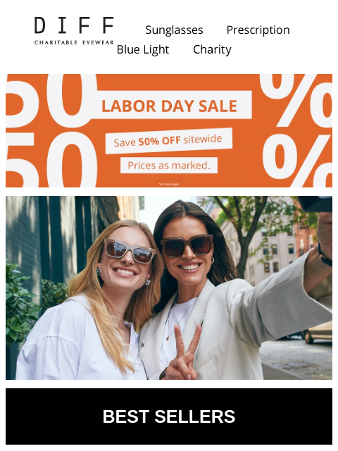 diffeyewear newsletter: Limited Time: 50% Off Your Faves! 🔥