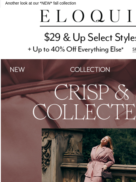 eloquii newsletter: Espresso, faux suede, bouclé, OH MY 🤎