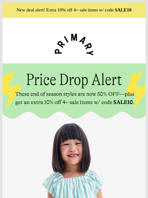 primary newsletter: Price drop! NEW 50% off deals just added→