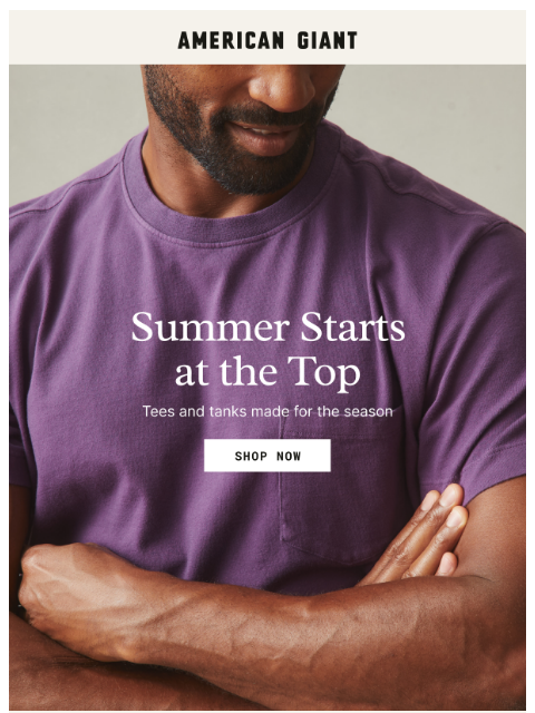 american-giant newsletter: Tees + Tanks to Beat the Heat