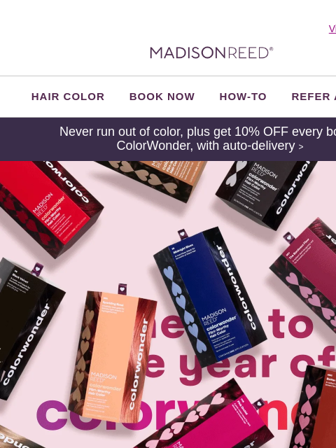 madison-reed newsletter: 🥳🎉 ColorWonder Turns One!
